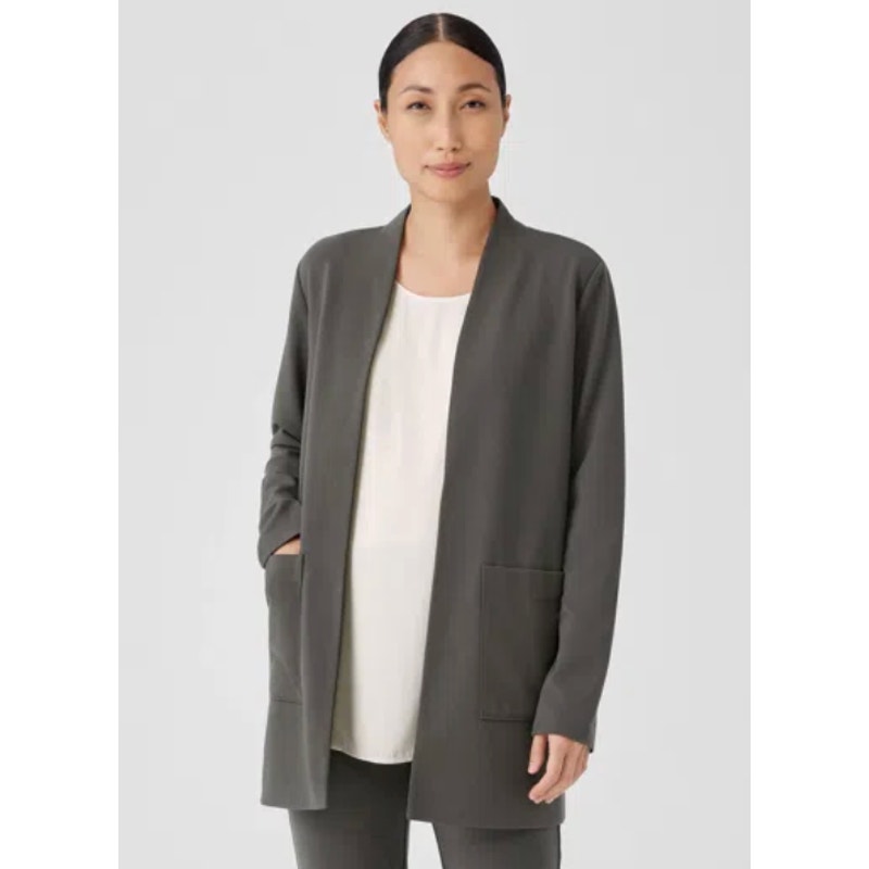 Eileen Fisher Flex Ponte High Collar Jacket Size Xxs